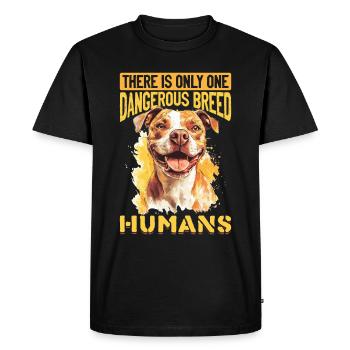 Propriétaire de chien Pitbull Terrier - T-shirt Premium bio Homme - noir - Devant - Nico (187cm)