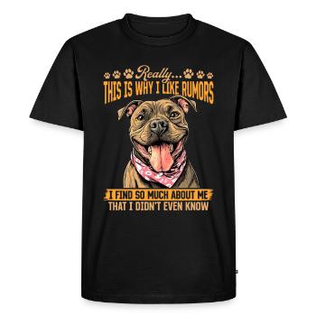Propriétaire de chien Pitbull Terrier - T-shirt Premium bio Homme - noir - Devant - Nico (187cm)