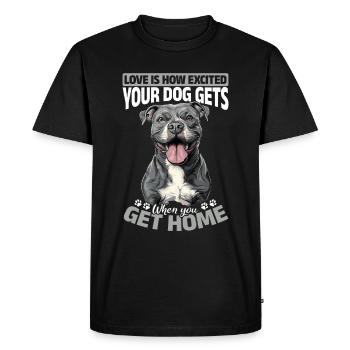 Propriétaire de chien Pitbull Terrier - T-shirt Premium bio Homme - noir - Devant - Nico (187cm)