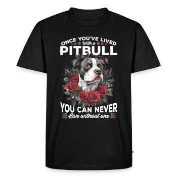 Propriétaire de chien Pitbull Terrier - T-shirt Premium bio Homme - noir - Devant - Nico (187cm)