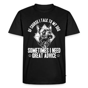 Propriétaire de chien Pitbull Terrier - T-shirt Premium bio Homme - noir - Devant - Nico (187cm)