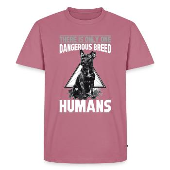 Propriétaire de chien Pitbull Terrier - T-shirt Premium bio Homme - mauve - Devant - Nico (187cm)