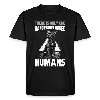 Propriétaire de chien Pitbull Terrier - T-shirt Premium bio Homme - noir - Devant - Nico (187cm)