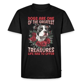 Propriétaire de chien Pitbull Terrier - T-shirt Premium bio Homme - noir - Devant - Nico (187cm)