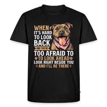 Propriétaire de chien Pitbull Terrier - T-shirt Premium bio Homme - noir - Devant - Nico (187cm)