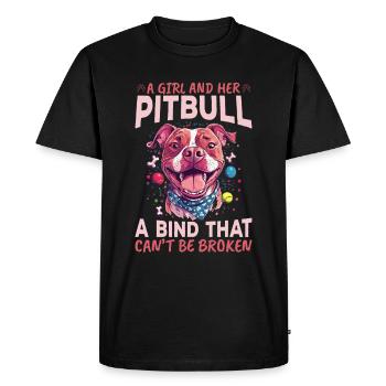 Propriétaire de chien Pitbull Terrier - T-shirt Premium bio Homme - noir - Devant - Nico (187cm)