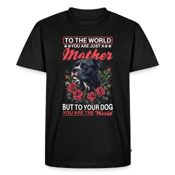 Propriétaire de chien Pitbull Terrier - T-shirt Premium bio Homme - noir - Devant - Nico (187cm)