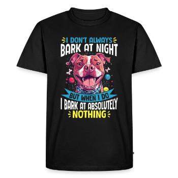 Propriétaire de chien Pitbull Terrier - T-shirt Premium bio Homme - noir - Devant - Nico (187cm)