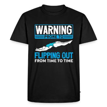Water Sports Springboard Diver - Men's Premium Organic T-Shirt - black - Front - Nico (187cm)