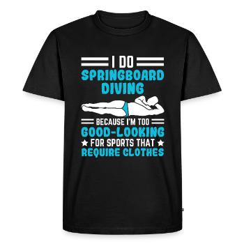 Water Sports Springboard Diver - Men's Premium Organic T-Shirt - black - Front - Nico (187cm)