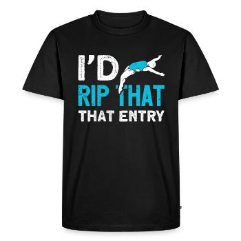 Water Sports Springboard Diver - Men's Premium Organic T-Shirt - black - Front - Nico (187cm)