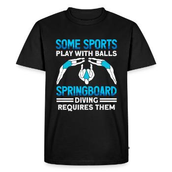 Water Sports Springboard Diver - Men's Premium Organic T-Shirt - black - Front - Nico (187cm)