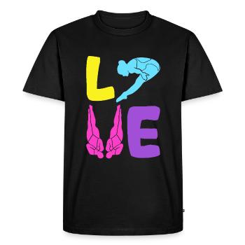 Water Sports Springboard Diver - Men's Premium Organic T-Shirt - black - Front - Nico (187cm)