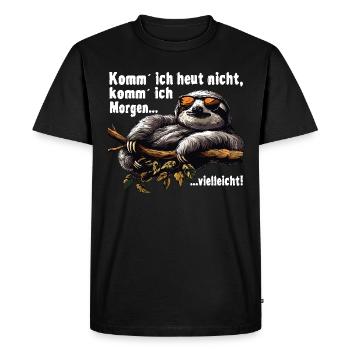 Paresseux Collègue de travail de bureau Drôle - T-shirt Premium bio Homme - noir - Devant - Nico (187cm)