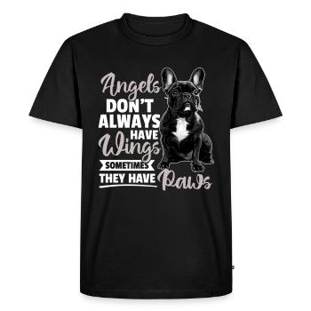 Bouledogue français Frenchie Propriétaire de chien - T-shirt Premium bio Homme - noir - Devant - Nico (187cm)