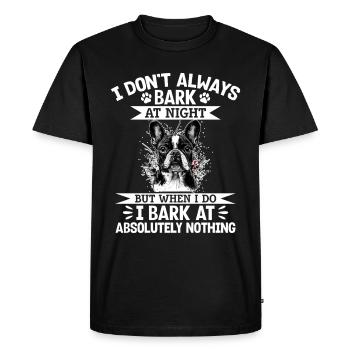 Bouledogue français Frenchie Propriétaire de chien - T-shirt Premium bio Homme - noir - Devant - Nico (187cm)