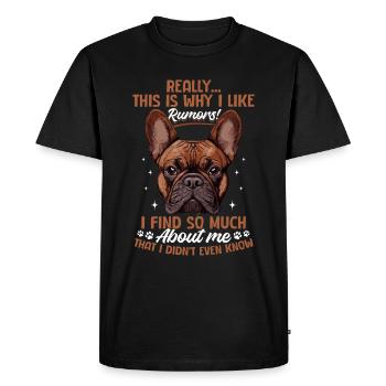 Bouledogue français Frenchie Propriétaire de chien - T-shirt Premium bio Homme - noir - Devant - Nico (187cm)