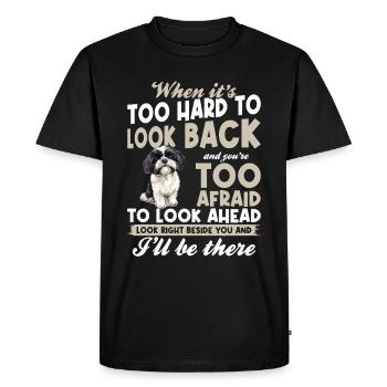 Propriétaire de chien Shih Tzu - T-shirt Premium bio Homme - noir - Devant - Nico (187cm)