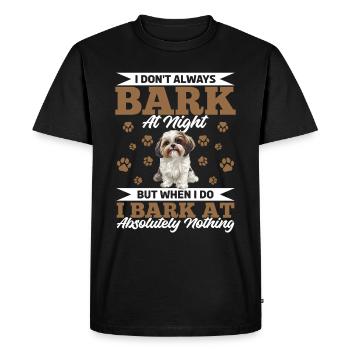 Propriétaire de chien Shih Tzu - T-shirt Premium bio Homme - noir - Devant - Nico (187cm)