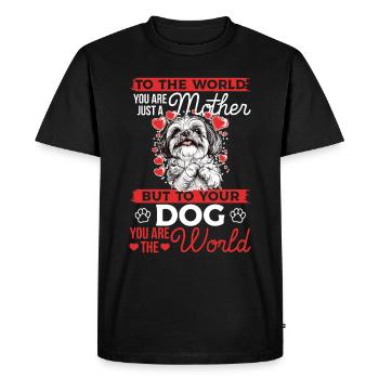 Propriétaire de chien Shih Tzu - T-shirt Premium bio Homme - noir - Devant - Nico (187cm)