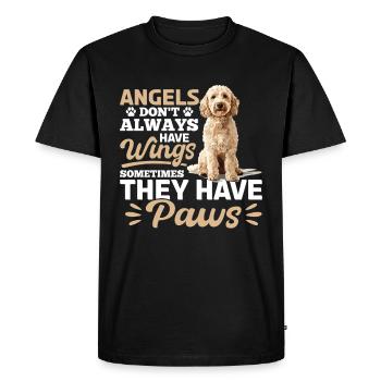 Propriétaire de chien Goldendoodle - T-shirt Premium bio Homme - noir - Devant - Nico (187cm)