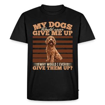 Propriétaire de chien Goldendoodle - T-shirt Premium bio Homme - noir - Devant - Nico (187cm)