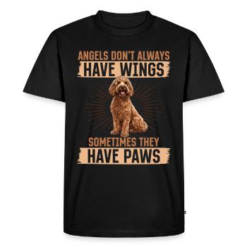Propriétaire de chien Goldendoodle - T-shirt Premium bio Homme - noir - Devant - Nico (187cm)