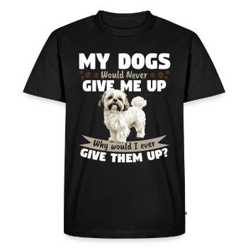 Propriétaire de chien Shih Tzu - T-shirt Premium bio Homme - noir - Devant - Nico (187cm)