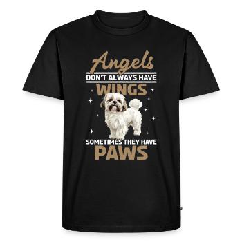 Propriétaire de chien Shih Tzu - T-shirt Premium bio Homme - noir - Devant - Nico (187cm)