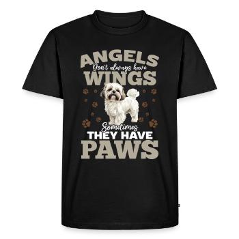 Propriétaire de chien Shih Tzu - T-shirt Premium bio Homme - noir - Devant - Nico (187cm)