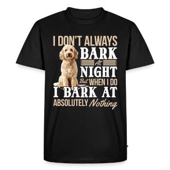 Propriétaire de chien Goldendoodle - T-shirt Premium bio Homme - noir - Devant - Nico (187cm)