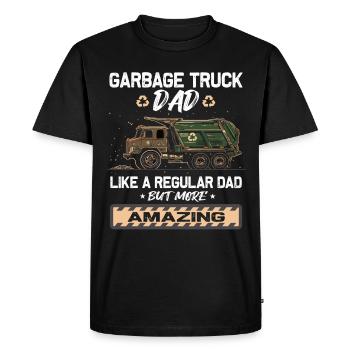Chauffeur de camion à ordures pour les travailleurs de l’assainissement - T-shirt Premium bio Homme - noir - Devant - Nico (187cm)