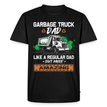 Chauffeur de camion à ordures pour les travailleurs de l’assainissement - T-shirt Premium bio Homme - noir - Devant - Nico (187cm)