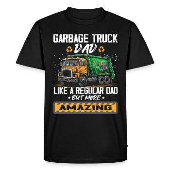 Chauffeur de camion à ordures pour les travailleurs de l’assainissement - T-shirt Premium bio Homme - noir - Devant - Nico (187cm)