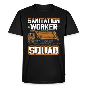 Chauffeur de camion à ordures pour les travailleurs de l’assainissement - T-shirt Premium bio Homme - noir - Devant - Nico (187cm)
