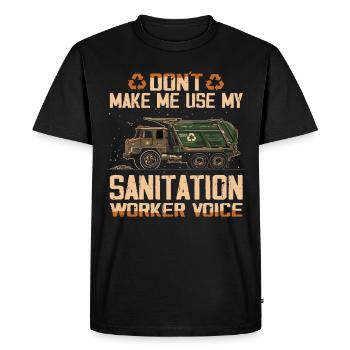 Chauffeur de camion à ordures pour les travailleurs de l’assainissement - T-shirt Premium bio Homme - noir - Devant - Nico (187cm)