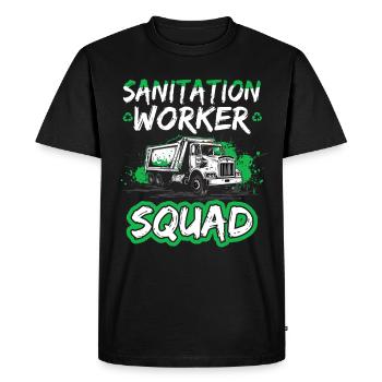 Chauffeur de camion à ordures pour les travailleurs de l’assainissement - T-shirt Premium bio Homme - noir - Devant - Nico (187cm)