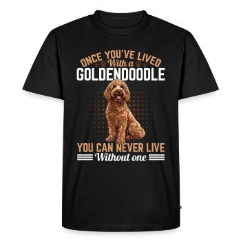 Propriétaire de chien Goldendoodle - T-shirt Premium bio Homme - noir - Devant - Nico (187cm)