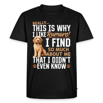 Propriétaire de chien Goldendoodle - T-shirt Premium bio Homme - noir - Devant - Nico (187cm)