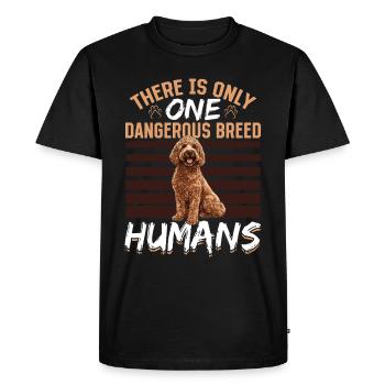 Propriétaire de chien Goldendoodle - T-shirt Premium bio Homme - noir - Devant - Nico (187cm)