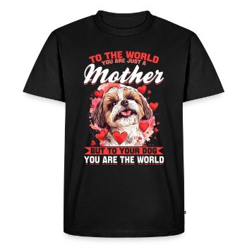 Propriétaire de chien Shih Tzu - T-shirt Premium bio Homme - noir - Devant - Nico (187cm)
