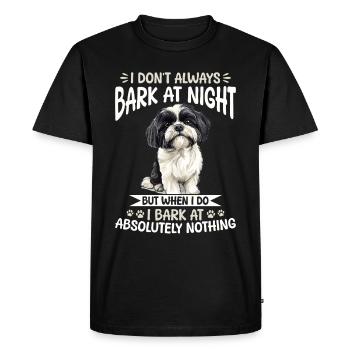 Propriétaire de chien Shih Tzu - T-shirt Premium bio Homme - noir - Devant - Nico (187cm)