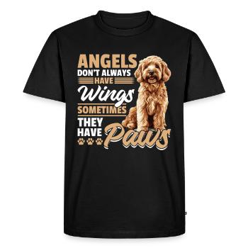 Propriétaire de chien Goldendoodle - T-shirt Premium bio Homme - noir - Devant - Nico (187cm)
