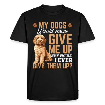 Propriétaire de chien Goldendoodle - T-shirt Premium bio Homme - noir - Devant - Nico (187cm)