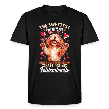 Propriétaire de chien Goldendoodle - T-shirt Premium bio Homme - noir - Devant - Nico (187cm)