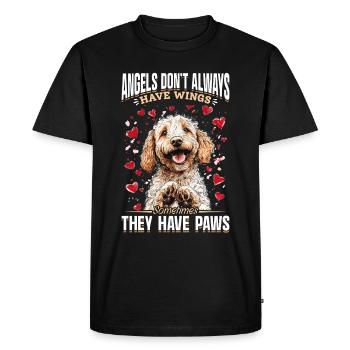 Propriétaire de chien Goldendoodle - T-shirt Premium bio Homme - noir - Devant - Nico (187cm)