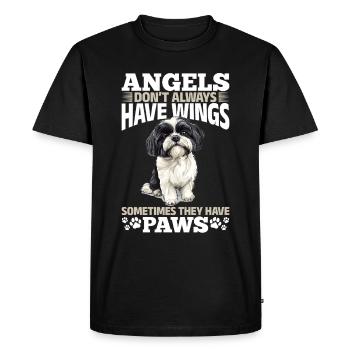 Propriétaire de chien Shih Tzu - T-shirt Premium bio Homme - noir - Devant - Nico (187cm)