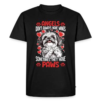 Propriétaire de chien Shih Tzu - T-shirt Premium bio Homme - noir - Devant - Nico (187cm)