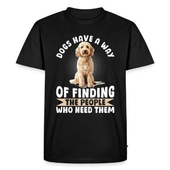 Propriétaire de chien Goldendoodle - T-shirt Premium bio Homme - noir - Devant - Nico (187cm)