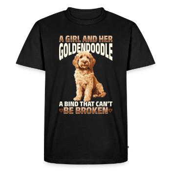 Propriétaire de chien Goldendoodle - T-shirt Premium bio Homme - noir - Devant - Nico (187cm)